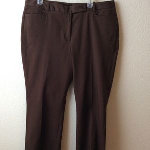 NWT Talbot Brown Stretch Dress Trousers Sz 16 #155